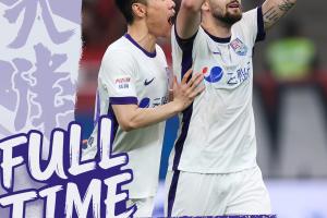 凭借哈达斯罚入的点球，我们在客场1-1战平上海海港