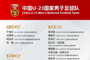 U23国足名单：李新翔、向余望领衔 吾米提江、玄智健、依木兰在列